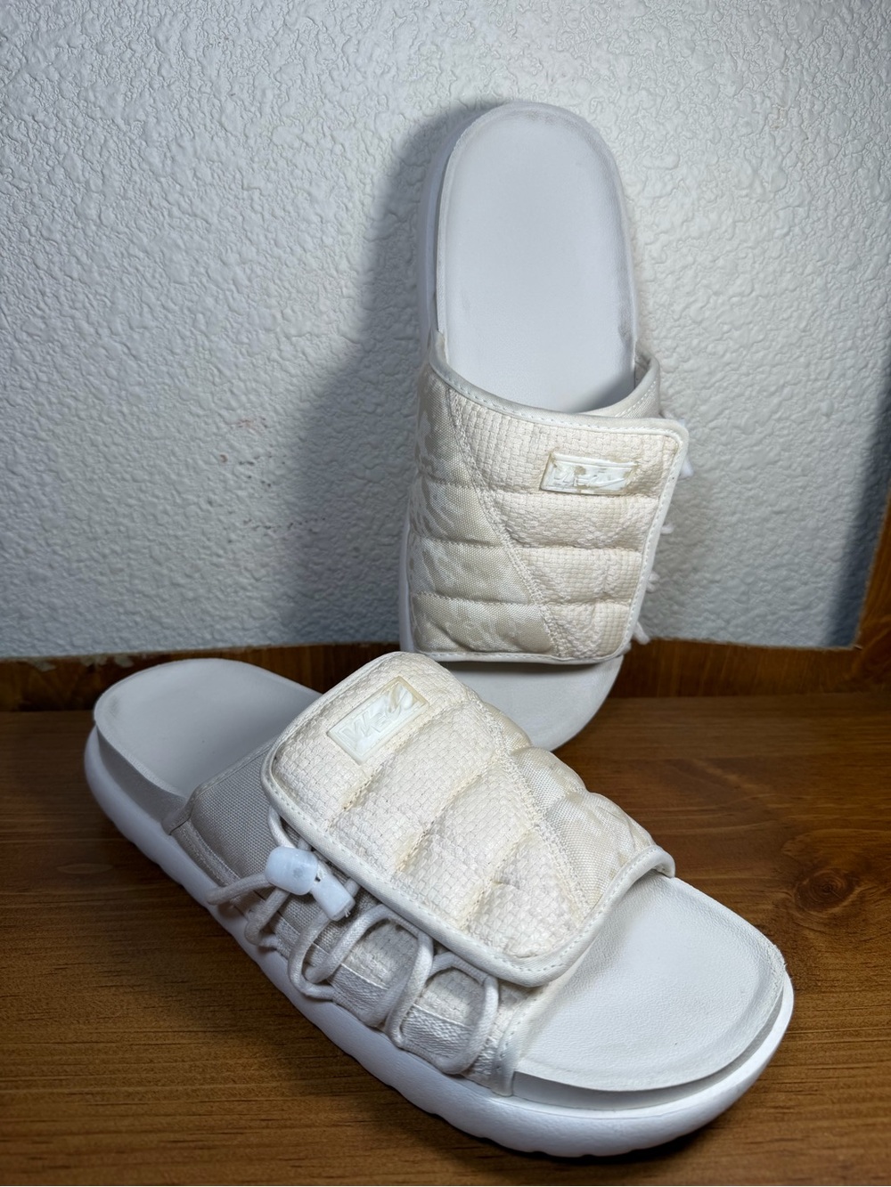 Nike Men’s White Quilted Slide Sandals